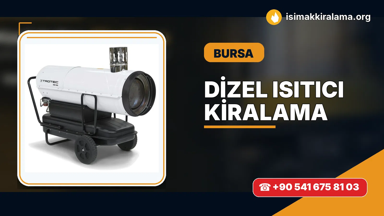 Bursa dizel ısıtıcı kiralama ve sıcak hava cihazı uygulaması