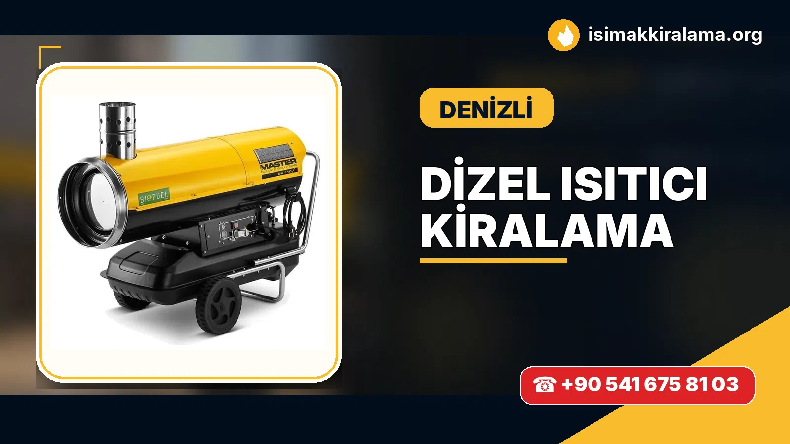 Denizli dizel ısıtıcı kiralama ve sıcak hava cihazı uygulaması