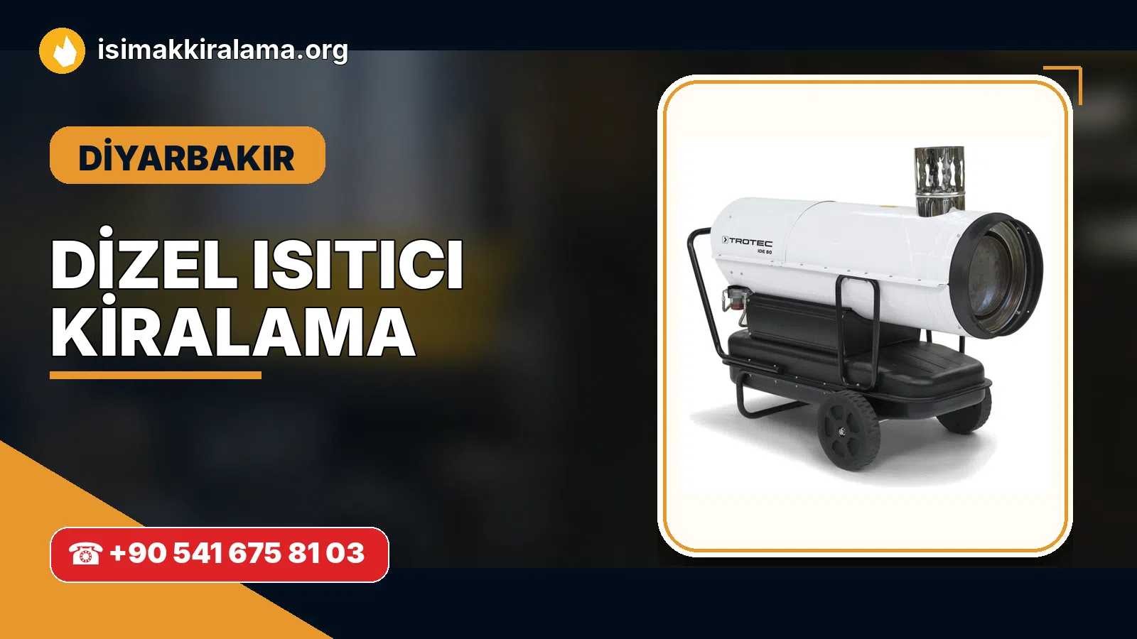 Diyarbakır dizel ısıtıcı kiralama ve sıcak hava cihazı uygulaması