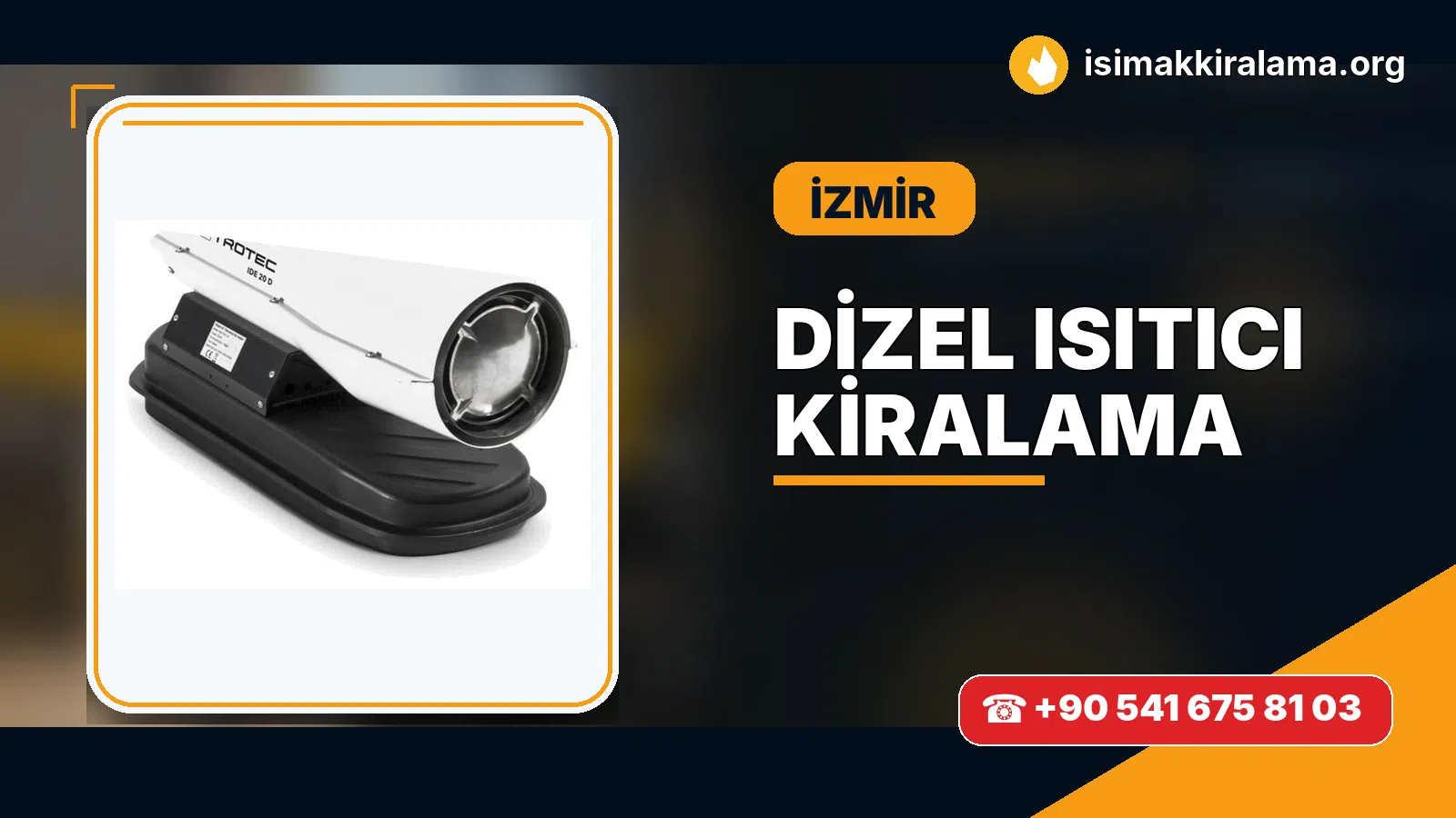 İzmir dizel ısıtıcı kiralama ve sıcak hava cihazı uygulaması