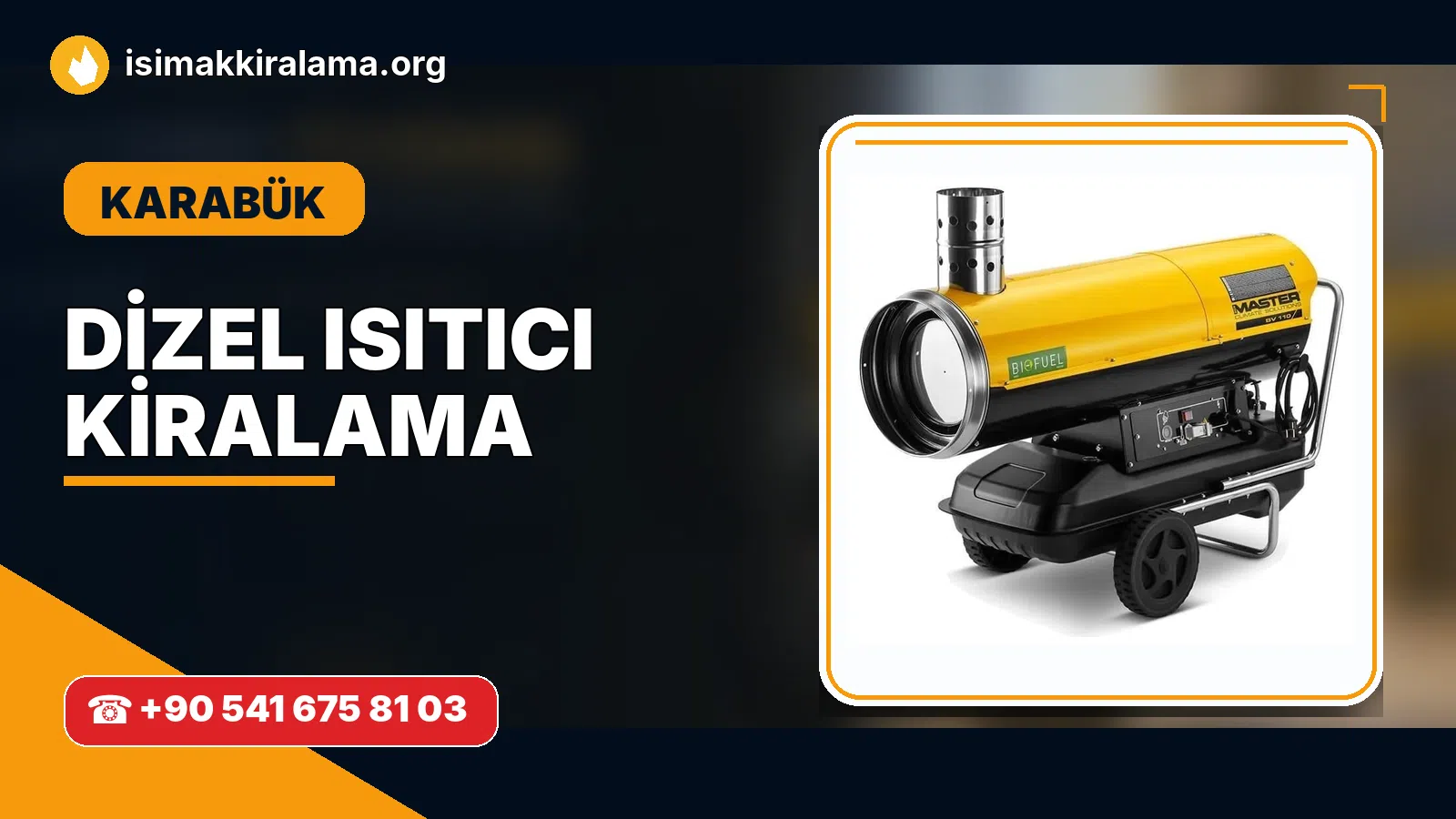 Karabük dizel ısıtıcı kiralama ve sıcak hava cihazı uygulaması