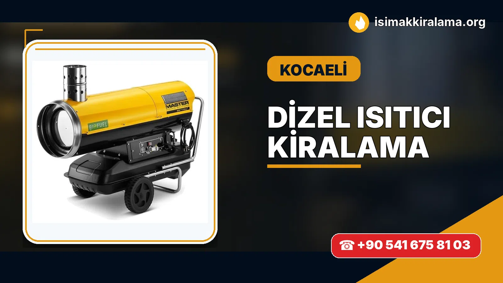 Kocaeli dizel ısıtıcı kiralama ve sıcak hava cihazı uygulaması