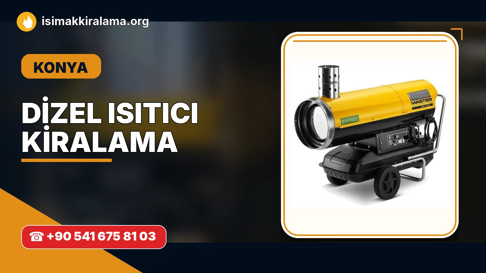 Konya dizel ısıtıcı kiralama ve sıcak hava cihazı uygulaması