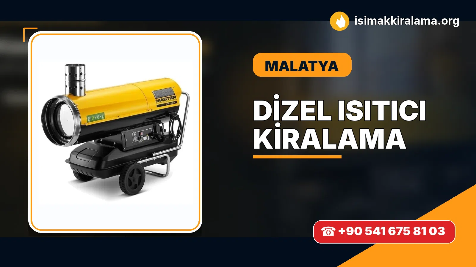 Malatya dizel ısıtıcı kiralama ve sıcak hava cihazı uygulaması
