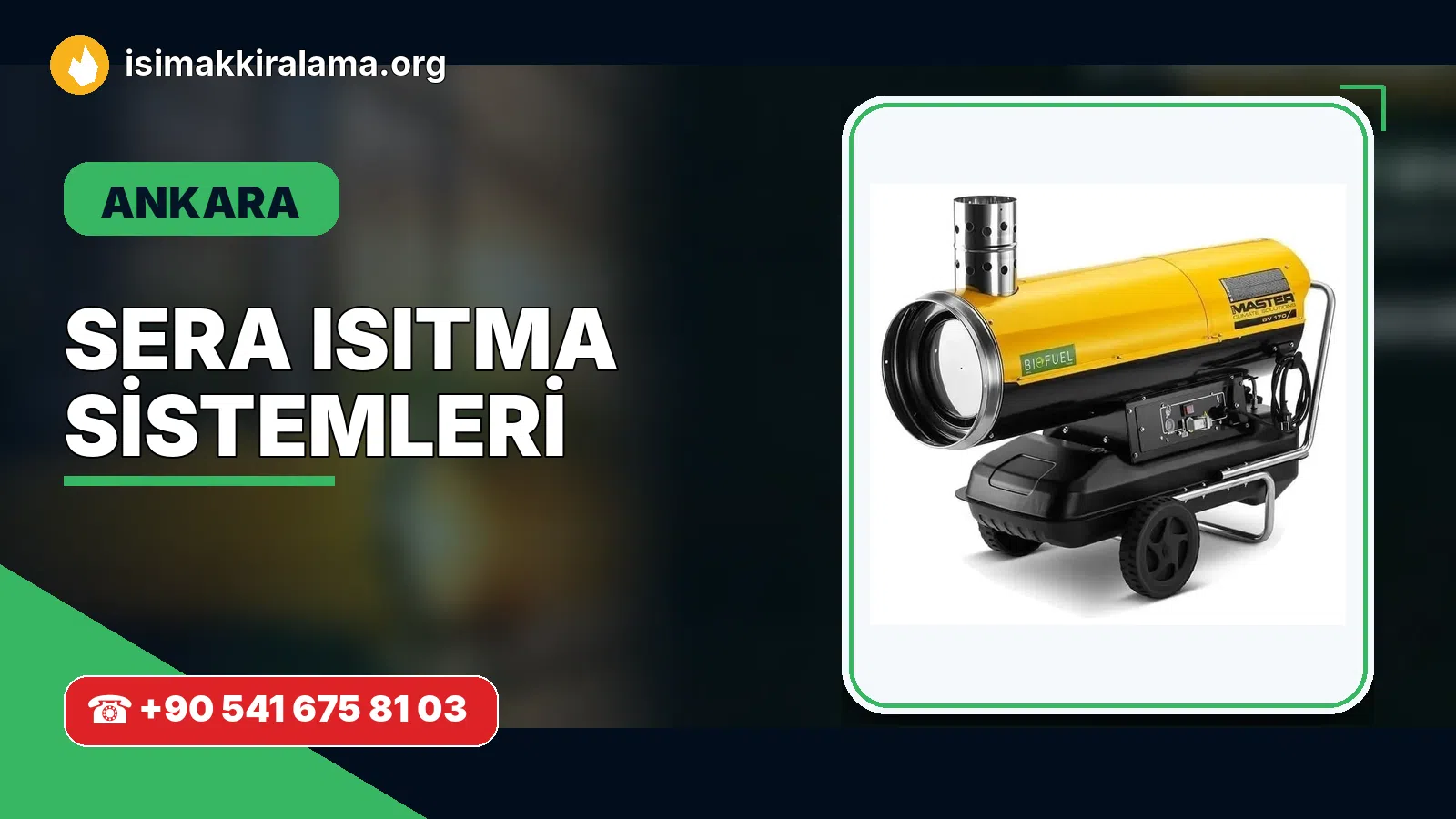 Ankara sera ısıtma sistemleri uygulama ve cihaz planlaması