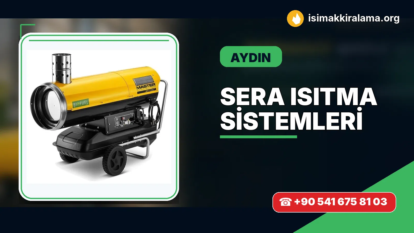 Aydın sera ısıtma sistemleri uygulama ve cihaz planlaması