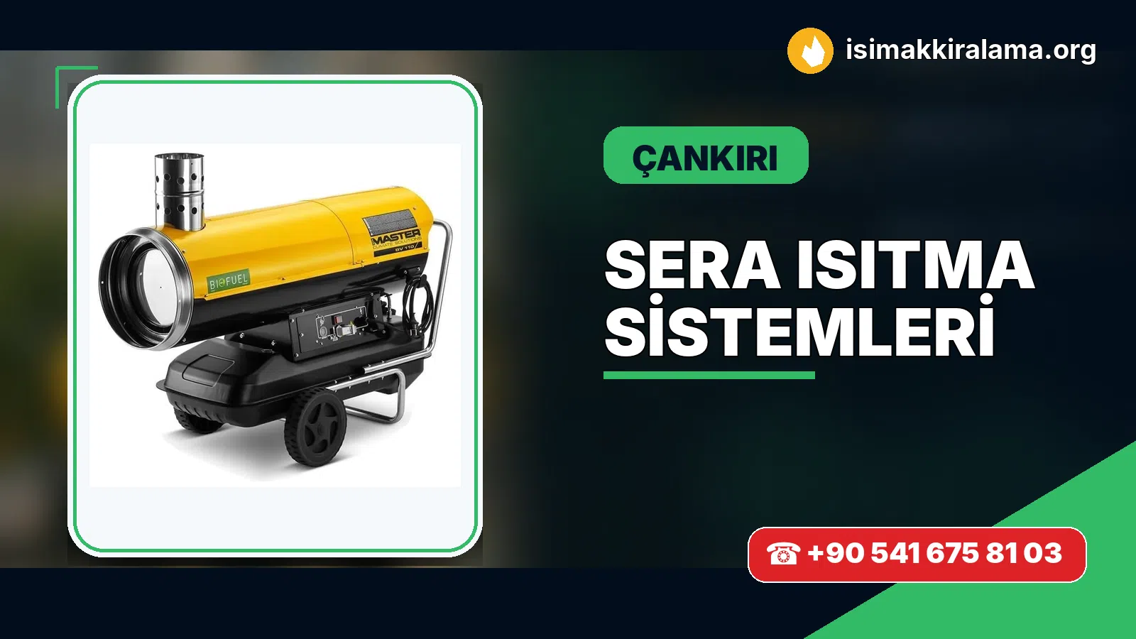 Çankırı sera ısıtma sistemleri uygulama ve cihaz planlaması