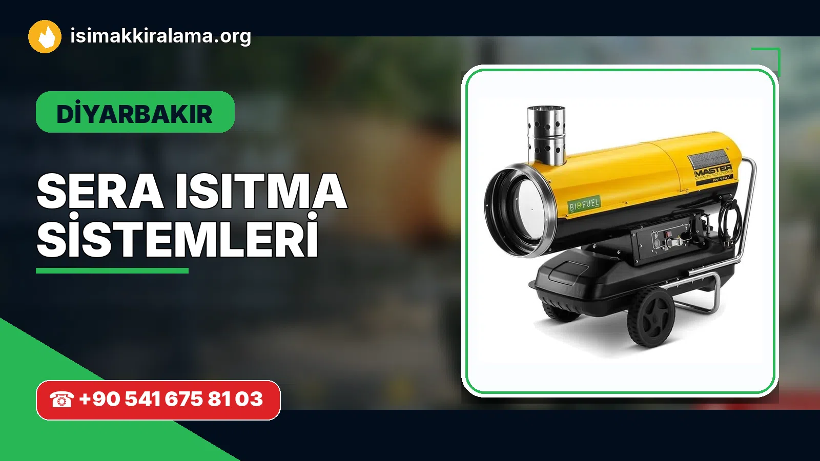 Diyarbakır sera ısıtma sistemleri uygulama ve cihaz planlaması