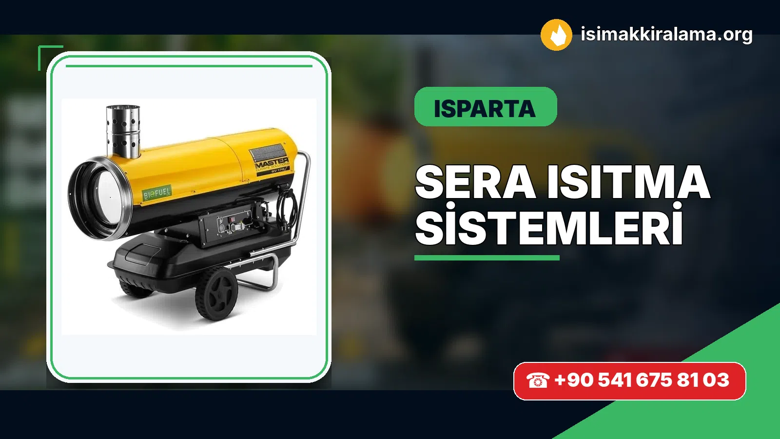 Isparta sera ısıtma sistemleri uygulama ve cihaz planlaması