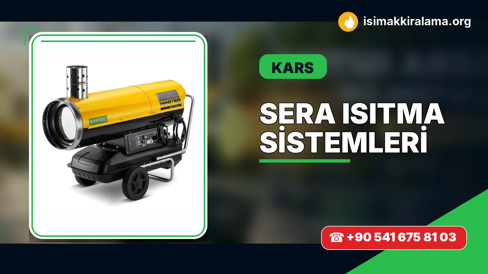 Kars sera ısıtma sistemleri uygulama ve cihaz planlaması