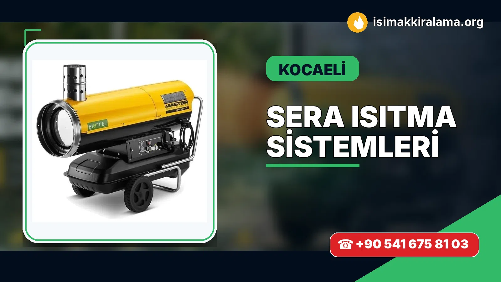 Kocaeli sera ısıtma sistemleri uygulama ve cihaz planlaması