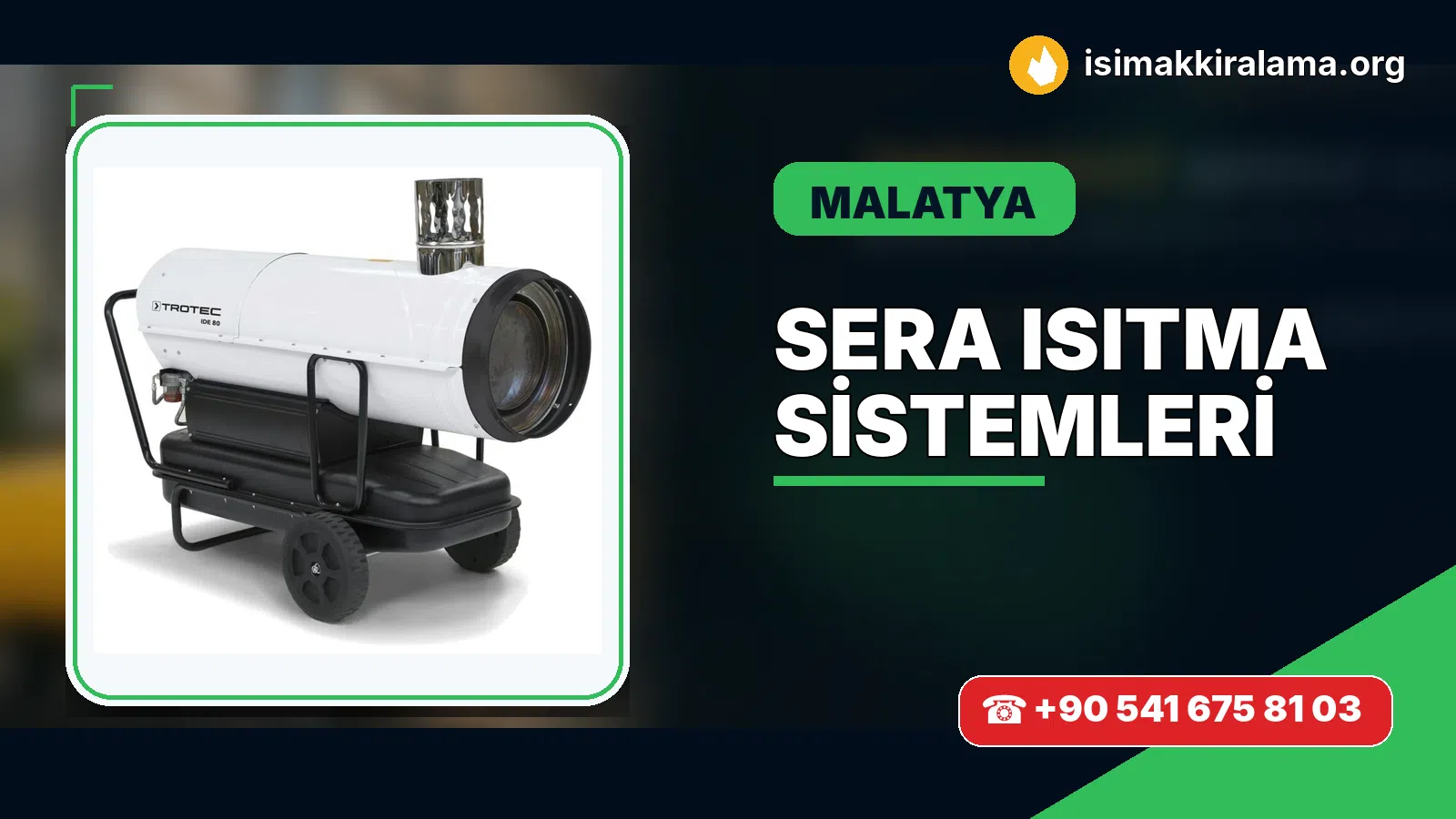 Malatya sera ısıtma sistemleri uygulama ve cihaz planlaması