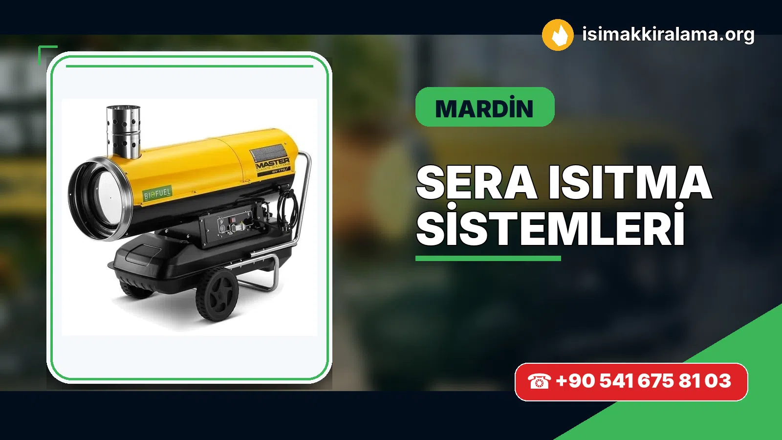 Mardin sera ısıtma sistemleri uygulama ve cihaz planlaması