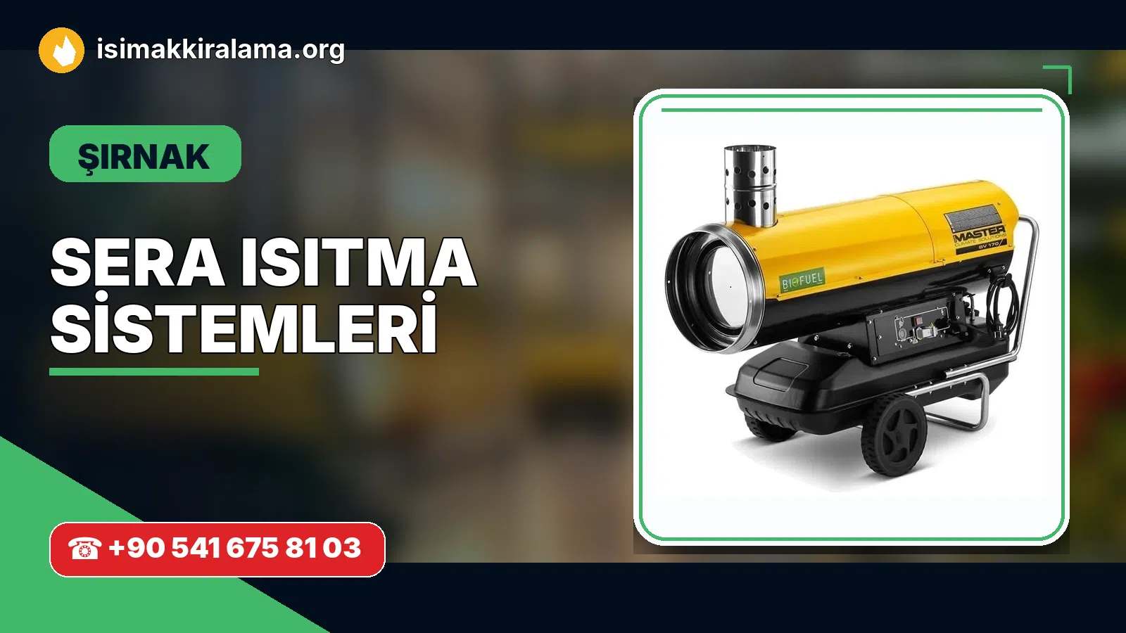 Şırnak sera ısıtma sistemleri uygulama ve cihaz planlaması