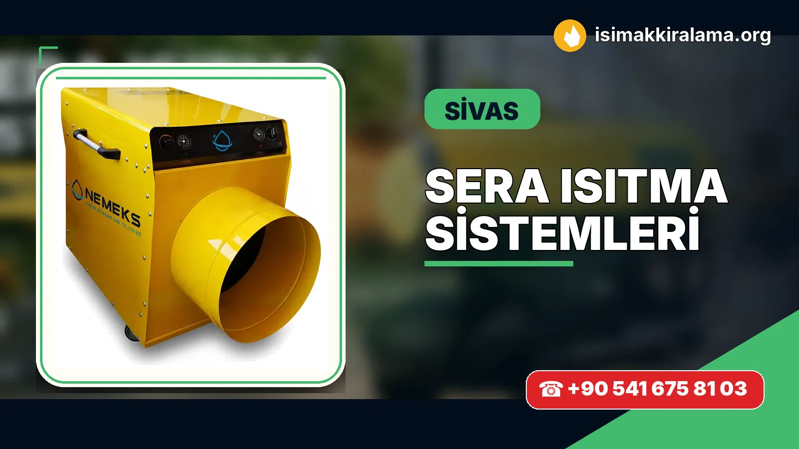Sivas sera ısıtma sistemleri uygulama ve cihaz planlaması
