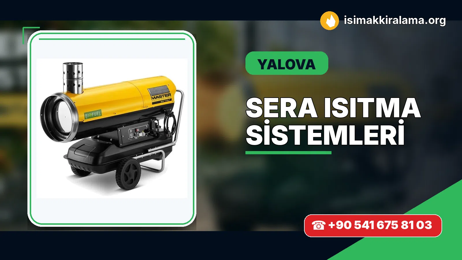 Yalova sera ısıtma sistemleri uygulama ve cihaz planlaması